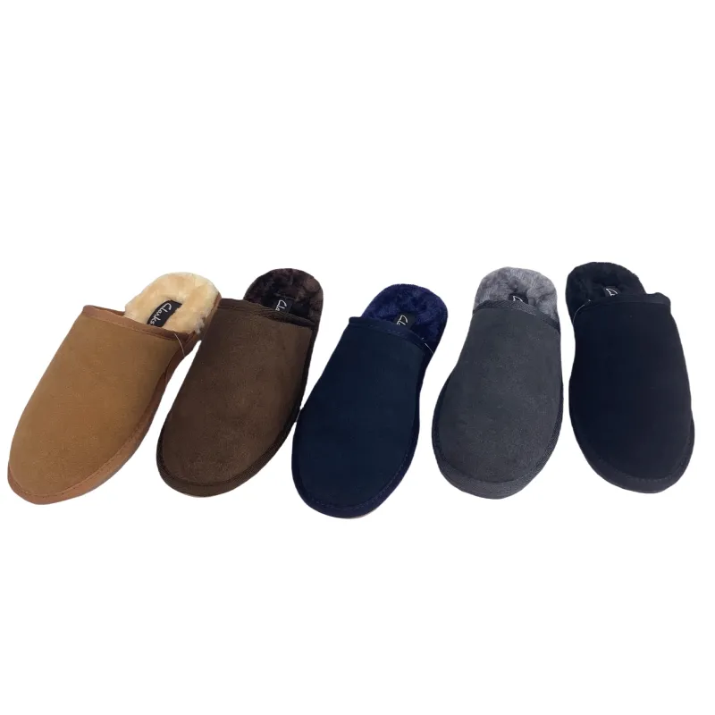 Classic Men’s slip on cowsuede Scuff Slippers