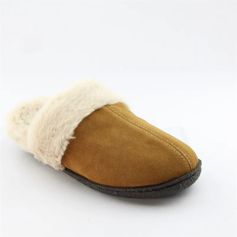 Women's Faux fur suede slippers