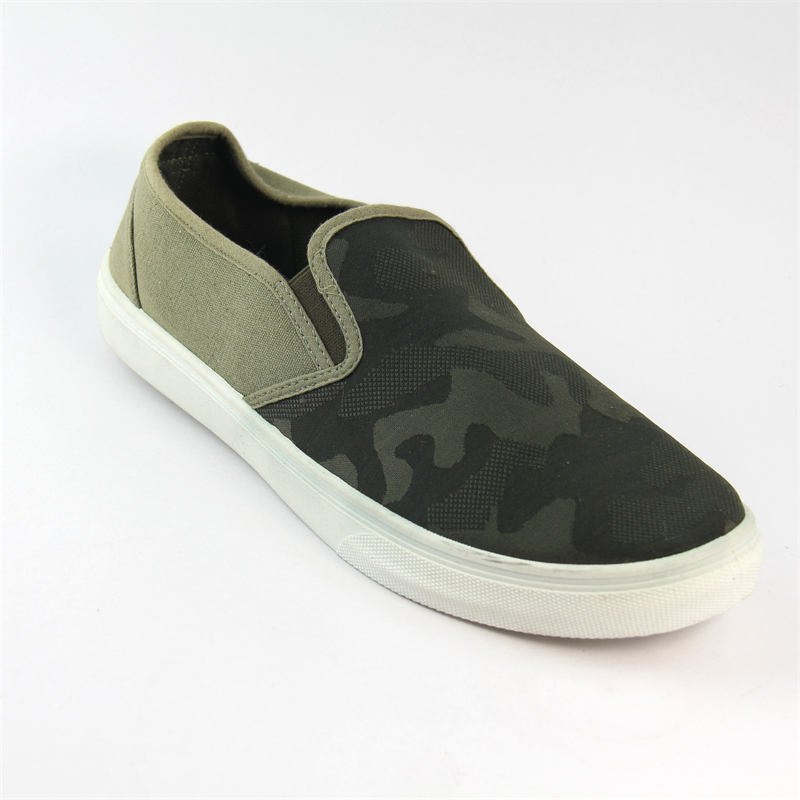 Mens Textured Slip-on camo Canvas Shoes