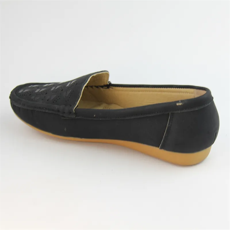 Womens comfortable leather flat loafers