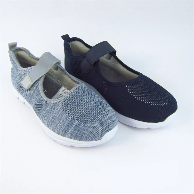 Women's knit mesh casual sneakers walking shoes with straps