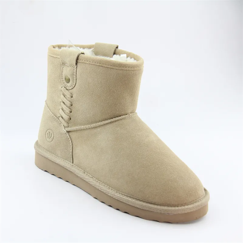 Womens Genuine Suede Mid Carf Snowy Boots