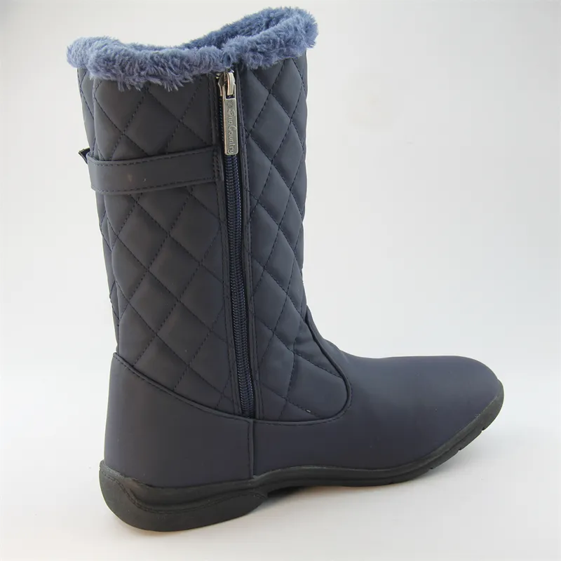 Womens Waterproof Nylon Midcalf winter Boots with zip closure