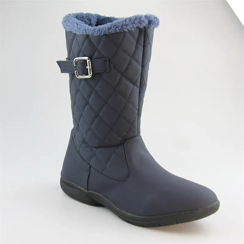 Womens Waterproof Nylon Midcalf winter Boots with zip closure