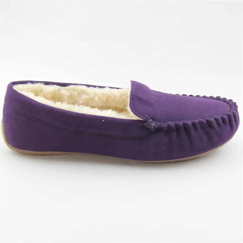 Womens microsuede venetian moc slippers Flats slip-on shoes