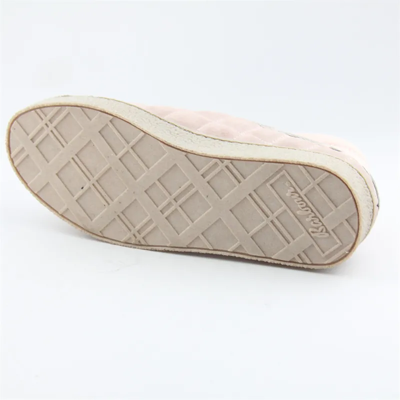 Unisex Quilt Leather Slippers with Fold Down Back