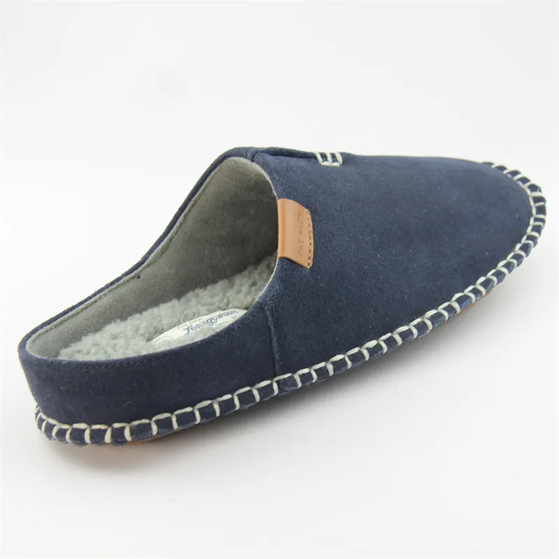 Mens Suede Leather Slippers with Heavy stitching Clog slippers