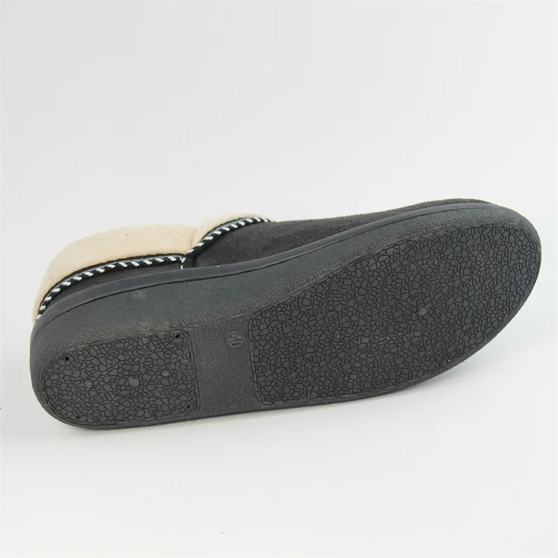 Womens microsuede cozy Casual Slippers with Fold Down fur lined collar