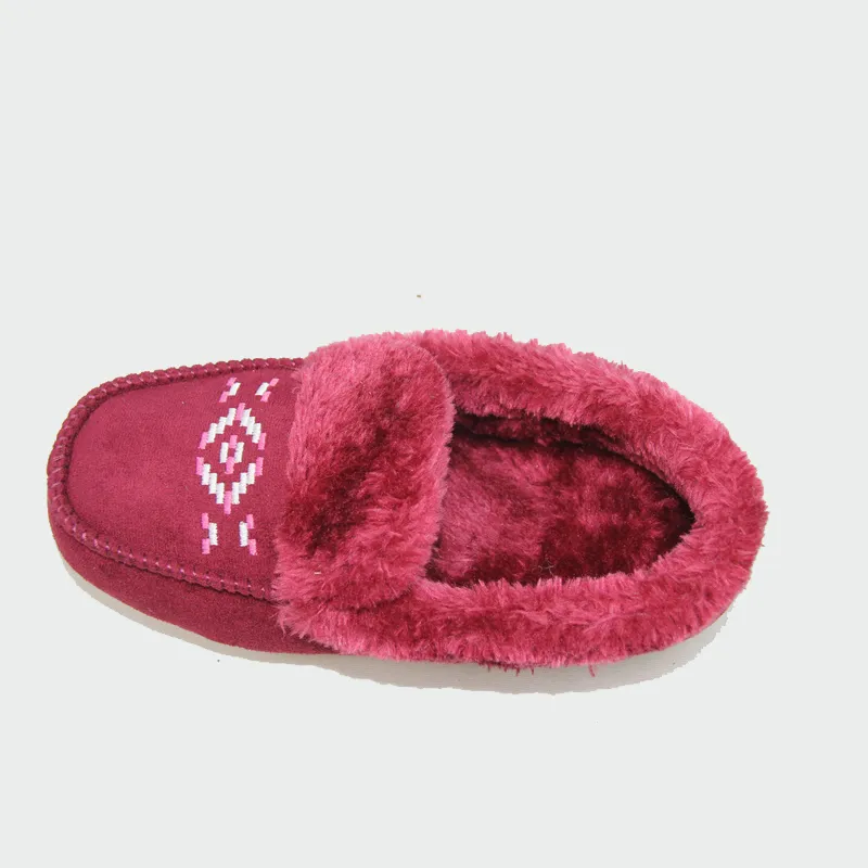 Woman's Moccasin  Slippers house shoes with embroidery