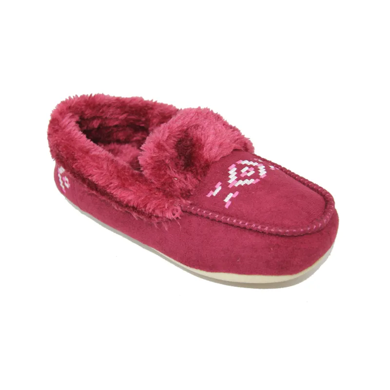 Woman's Moccasin  Slippers house shoes with embroidery