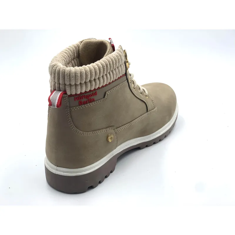 Womens Winter snow Hiking boots leather ankle boots with knit collar