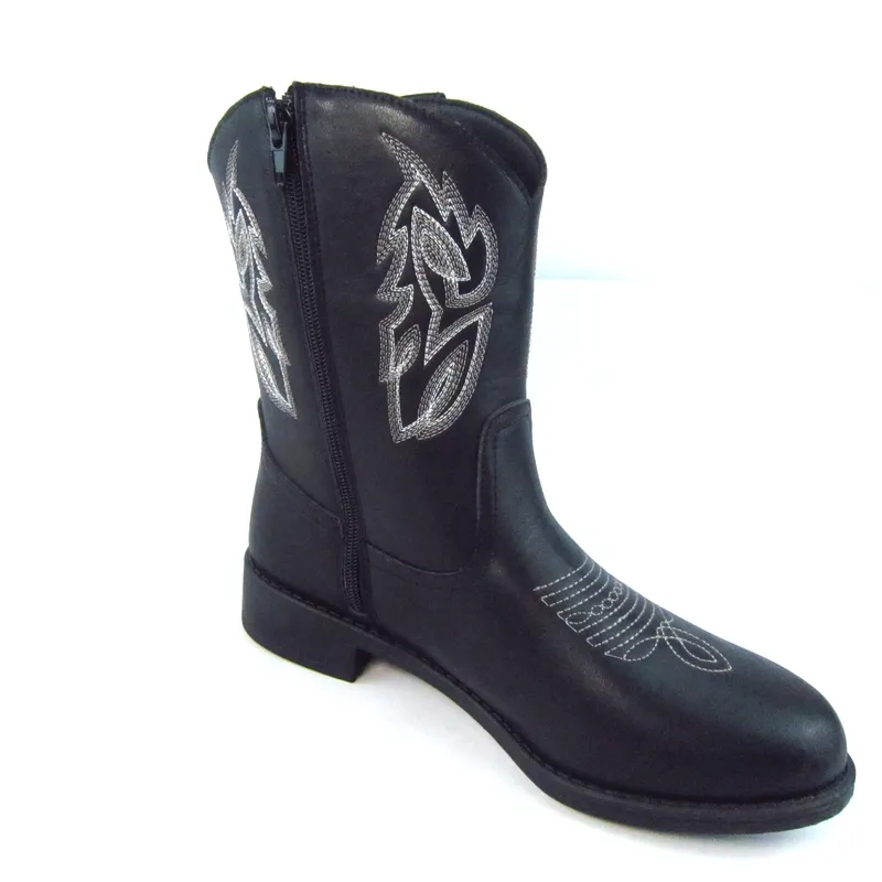 Women's Boots Mid-calf Leather short boots cowgirl boots