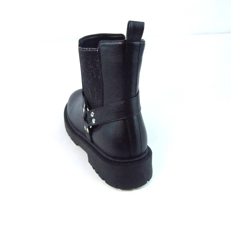 Women's Moto Ankle Boots Pu Leather Short Boots