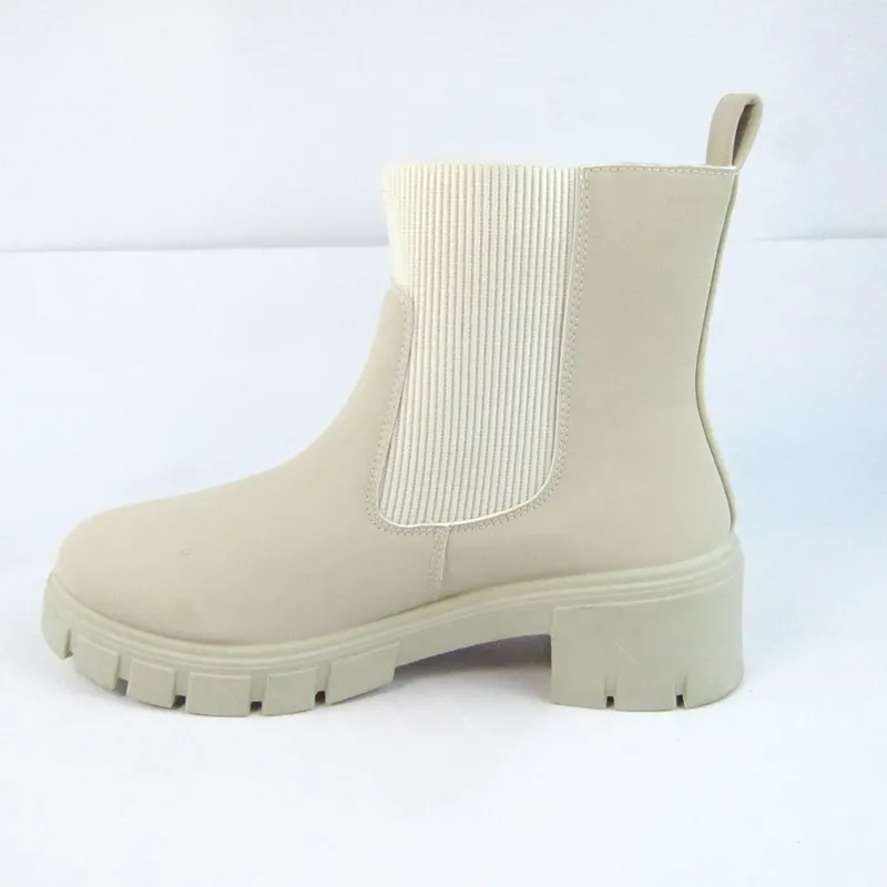 Womens Chelsea Boots Elastic Slip On Ankle Boots