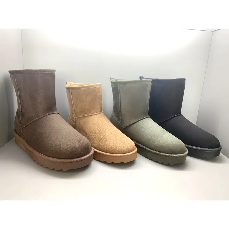 Unisex Winter Snow Boots Microsuede Mini Boots Short calf Boots