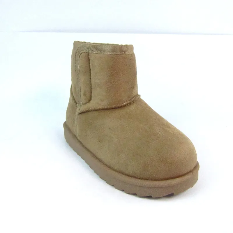 Children's Mini Winter Snow Boots Wide open Calf with Velcro Closure