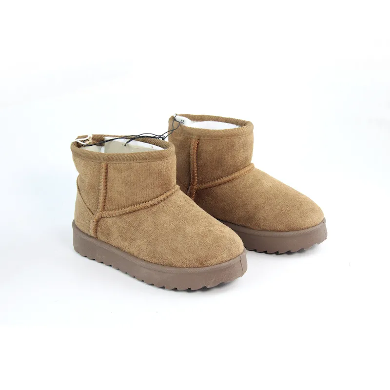 Children's Winter Snow Mini Boots Micro Suede Short Boots