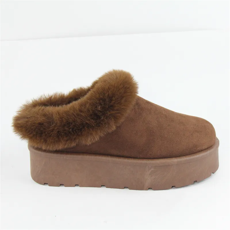 Womens microsuede platform slipper comfort winter colg slipper