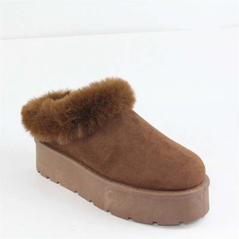 Womens microsuede platform slipper comfort winter colg slipper