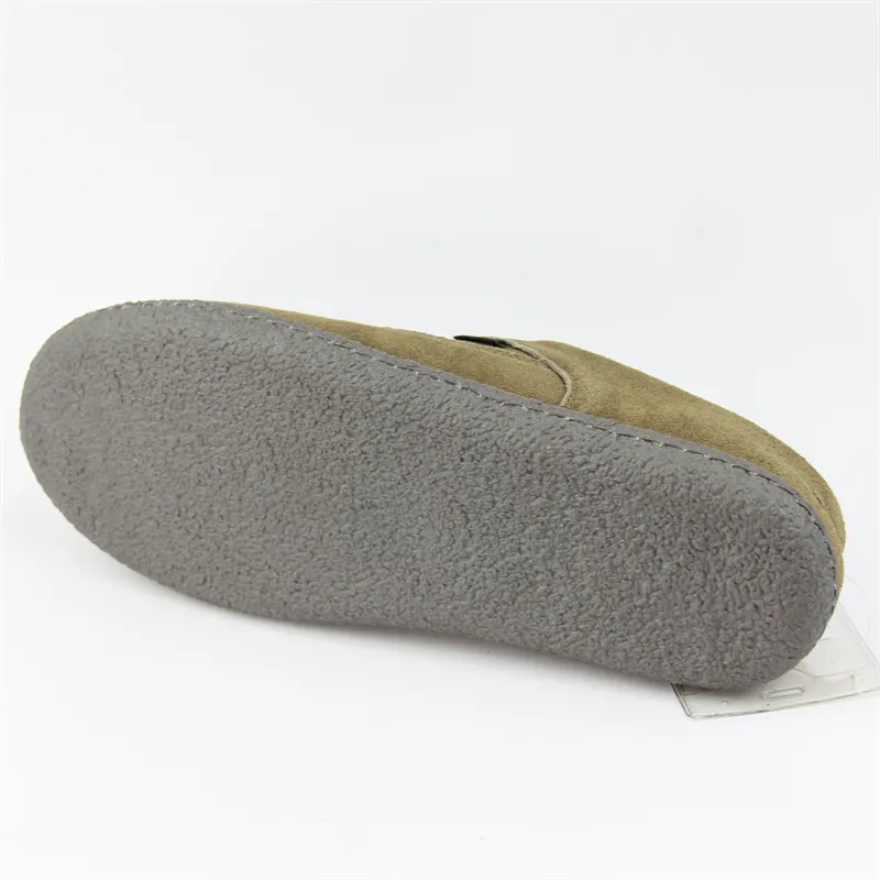 Men's Cozy Open Back Suede Clog Slippers with suede holes on vamp