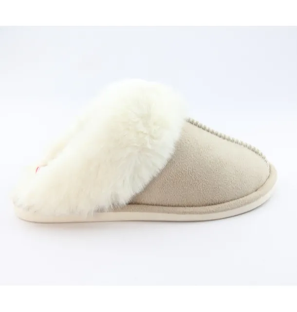 Women's Winter Warm Slipper Fuax Fur Slip-on suede House slippers