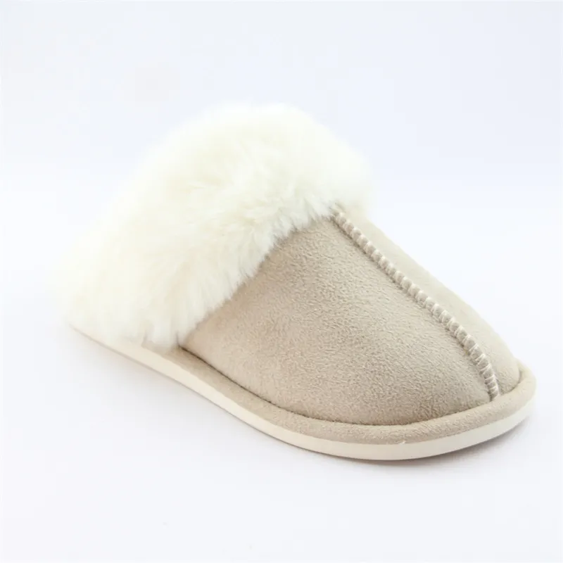 Women's Winter Warm Slipper Fuax Fur Slip-on suede House slippers