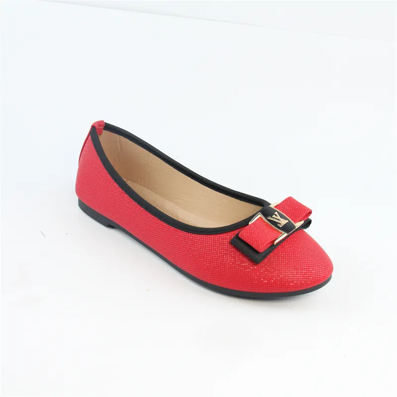 Women's Flat Elegant Bow ballet flats  Red Wedding Shoes