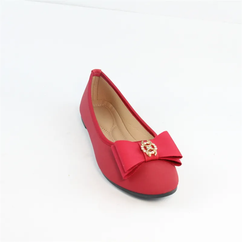 Women's Flat Elegant Bow ballet flats  Red Wedding Shoes