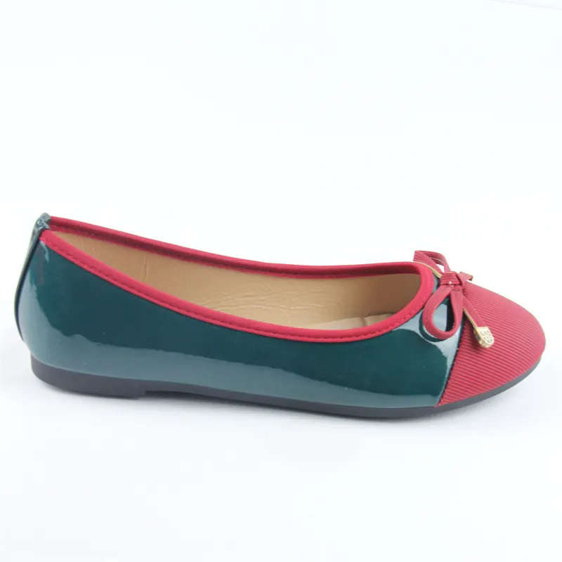 Women's ballet flats Shoes with Bow Red Weding Shoes