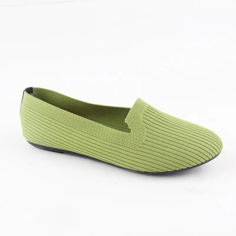 Women's Knitted Flat Loafers Casual Breathable Mesh Walking Shoes