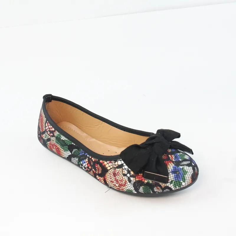 Women's Flower Pattern Flat Shoes Casual Round Toe Slip On Shoes