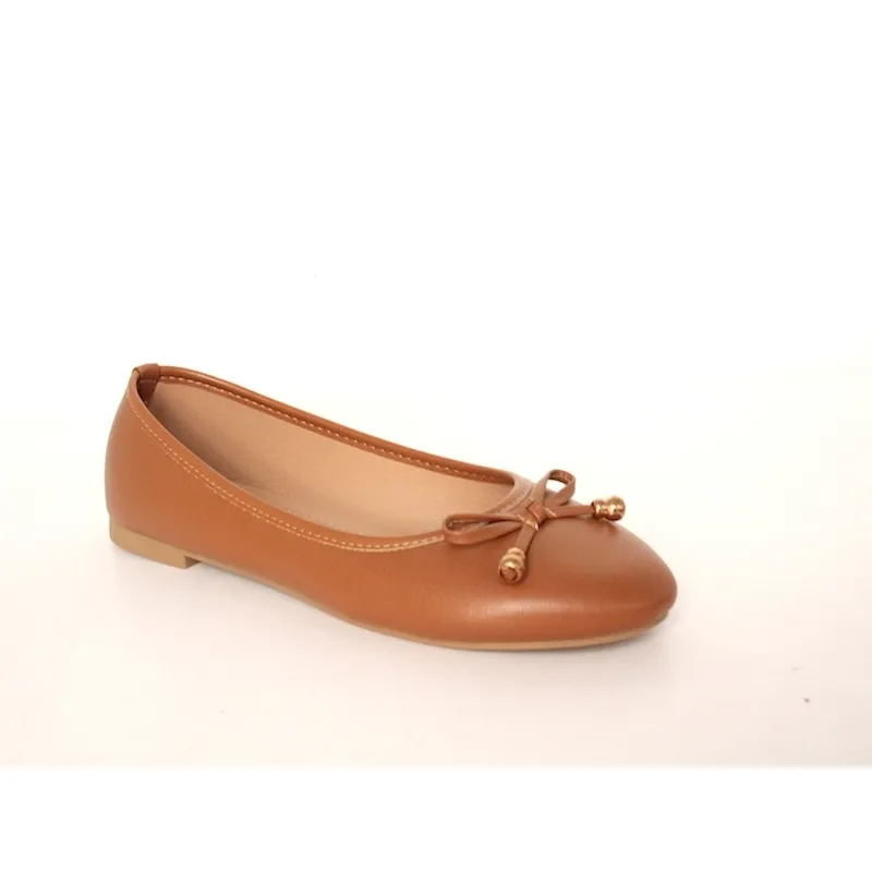 Wholesale Ballet Flat Shoes Elegant Round Toe Suede Leather Women Ballerina