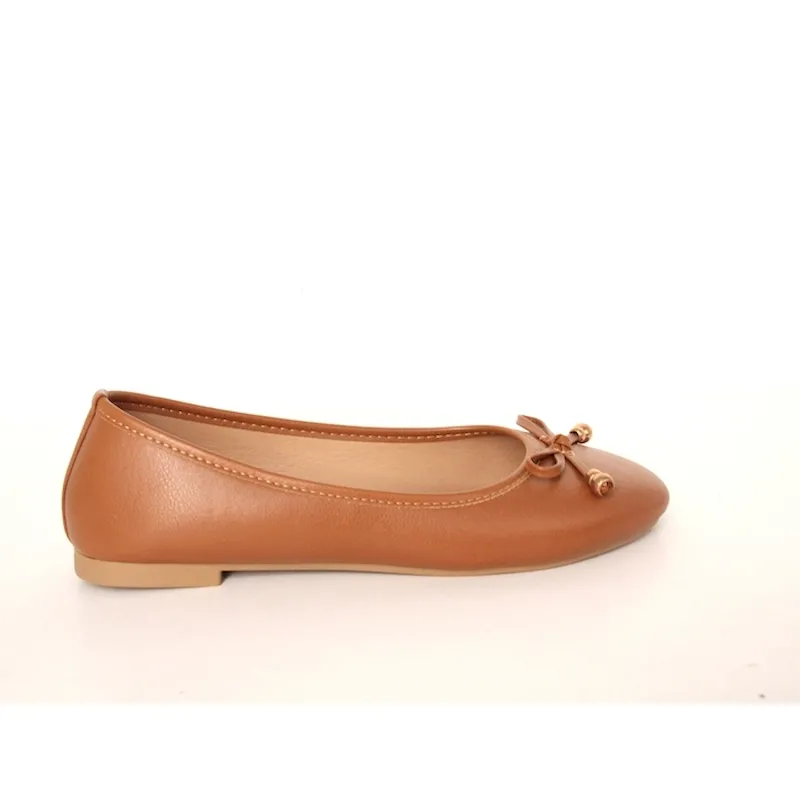 Wholesale Ballet Flat Shoes Elegant Round Toe Suede Leather Women Ballerina