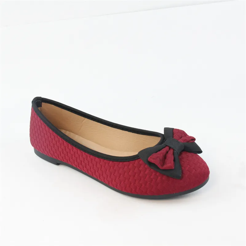 Women's Micro fibre Ballerina Flats with Embroidary Pattern and Low heel Slip On Flats loafers