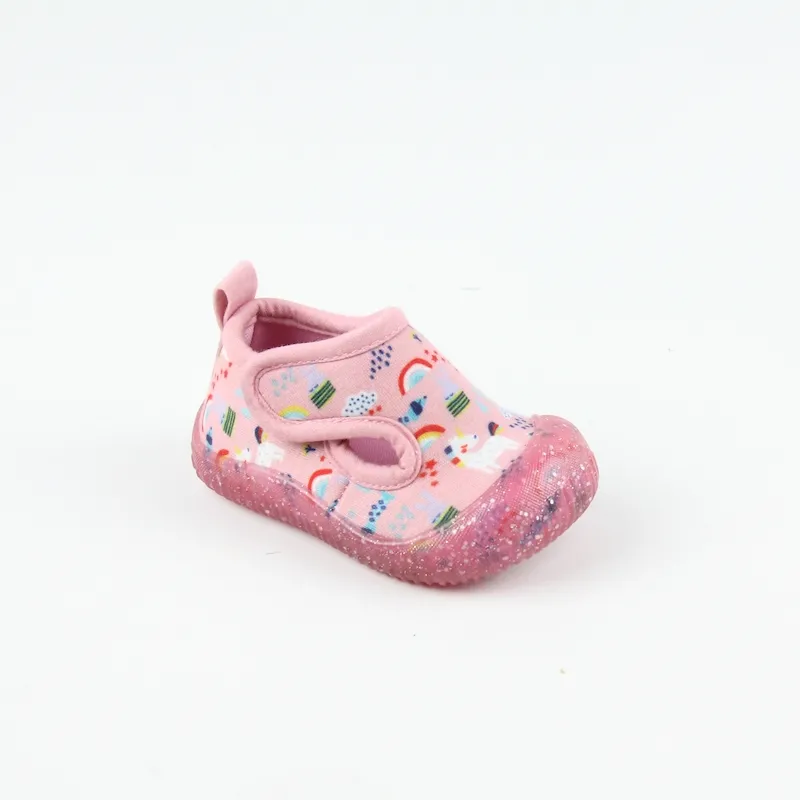 Printed baby cotton canvas slippers shoes with Velcro (Toddler/Little Kid)