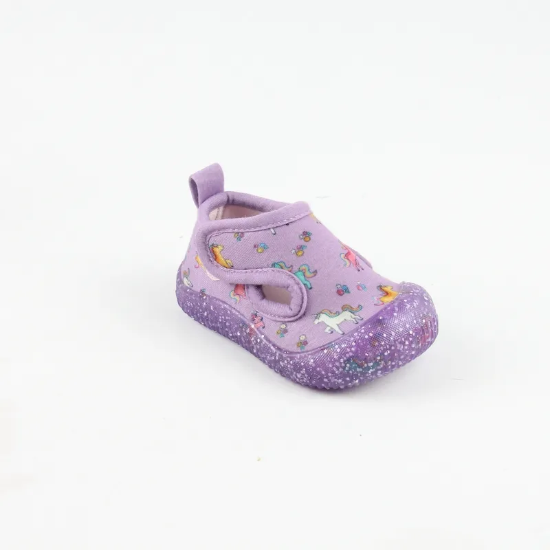 Printed baby cotton canvas slippers shoes with Velcro (Toddler/Little Kid)