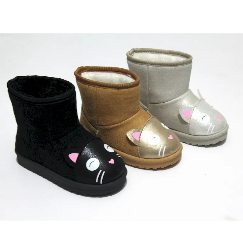 Toddler Girl Faux Suede Winter Boots Tan Grey Black(Toddler/Little Kid)