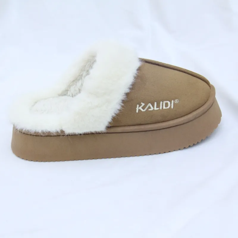 Women's Winter Warm Slipper Fuax Fur Slip-on suede House slippers