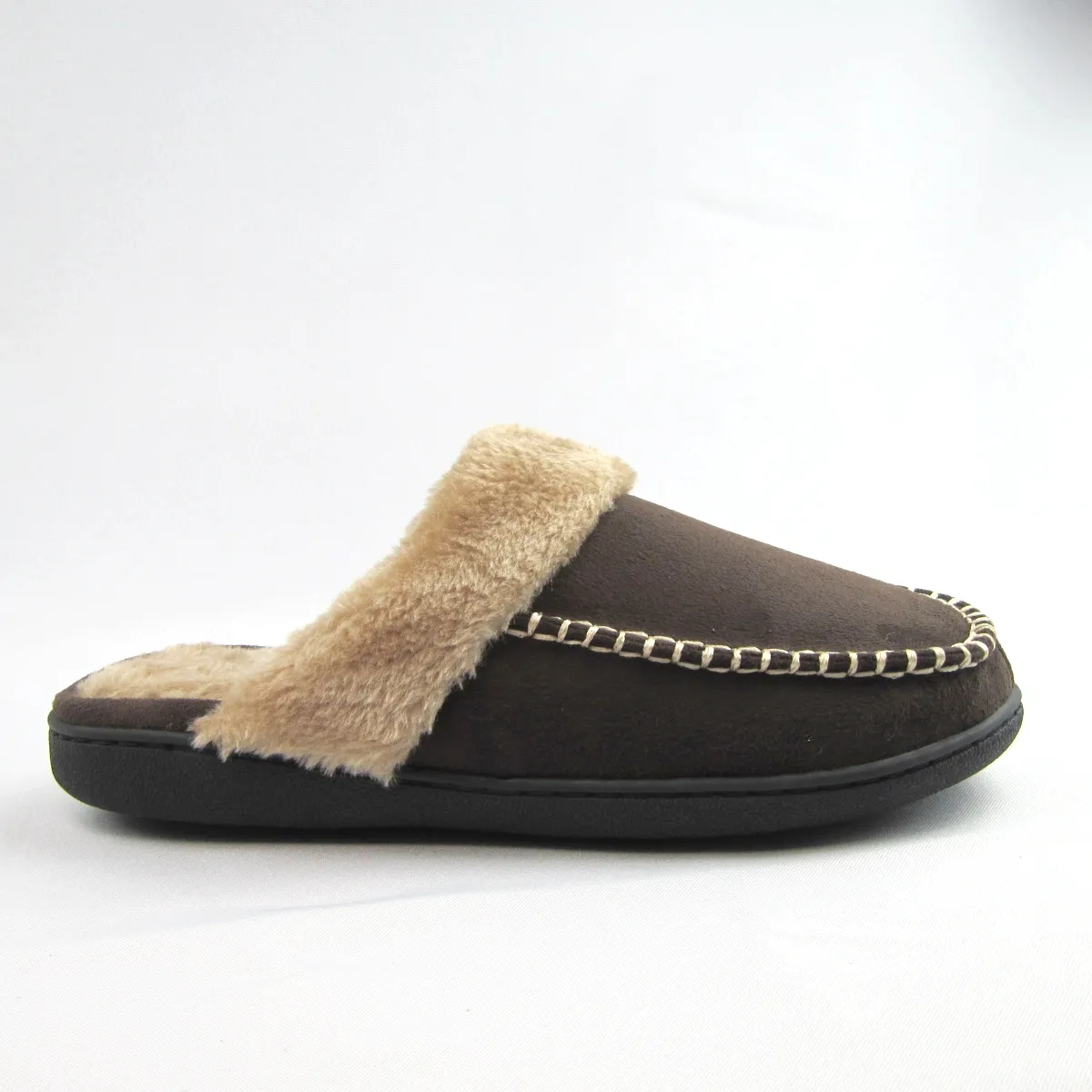 Unisex winter fuzzy indoor slippers slip on scuff house slippers