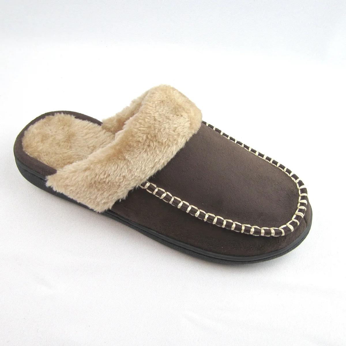 Unisex winter fuzzy indoor slippers slip on scuff house slippers