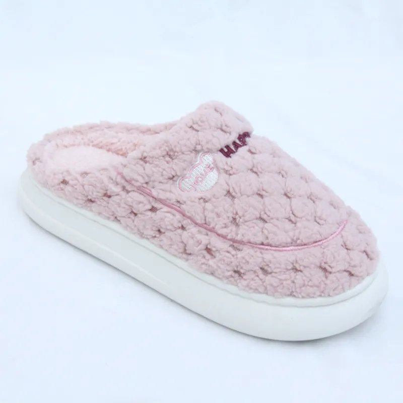 Wholesale Customizable Women's Winter faux fur slippers cozy house slippers