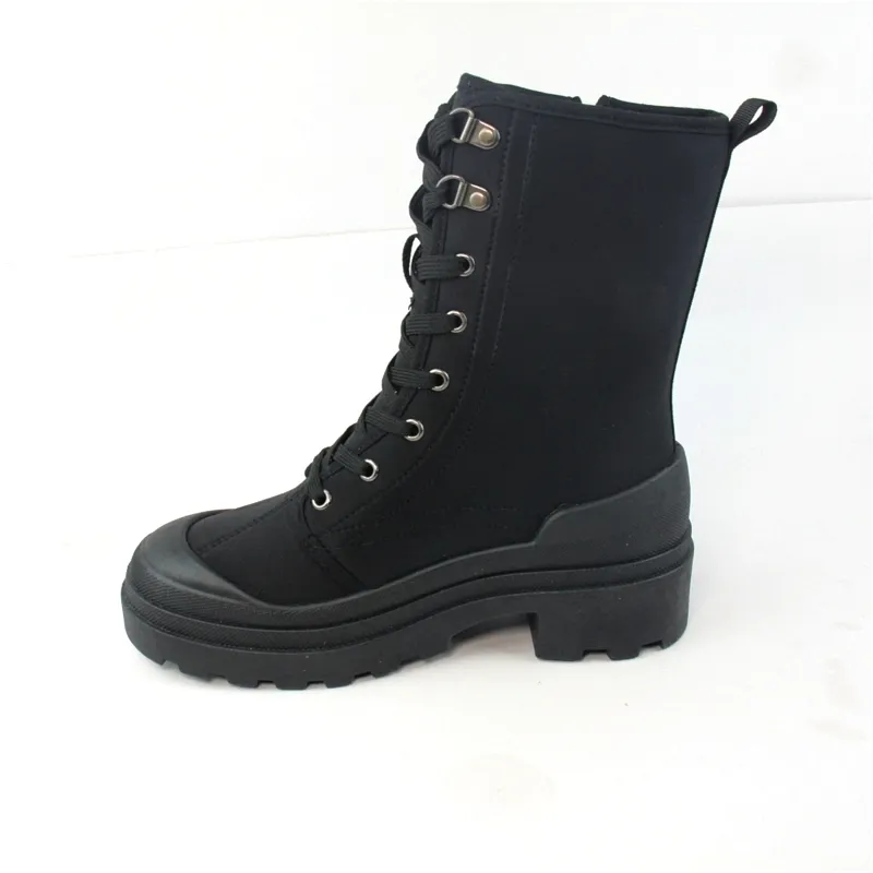 OEM ODM Customize Women's Canvas Zippered Ankle Boots safe work Boots