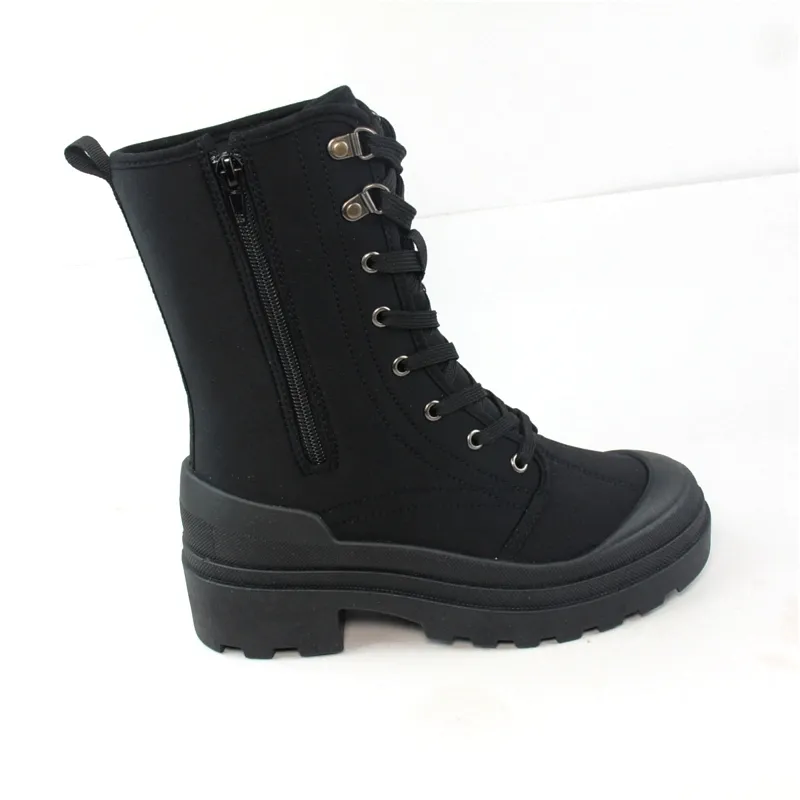 OEM ODM Customize Women's Canvas Zippered Ankle Boots safe work Boots