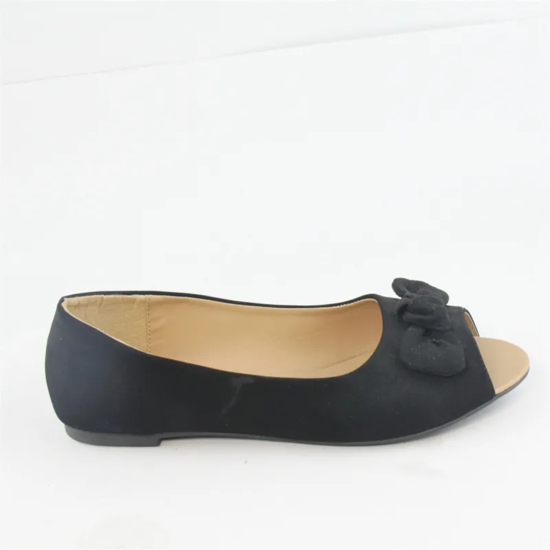 Women's Open toe Flats  Elegant Bow ballet flats Shoes