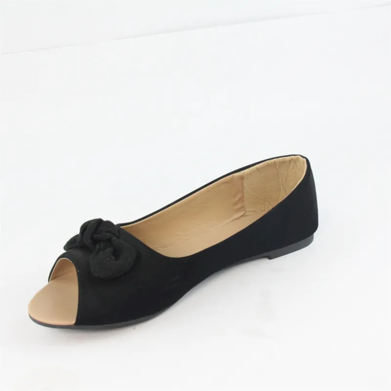 Women's Open toe Flats  Elegant Bow ballet flats Shoes