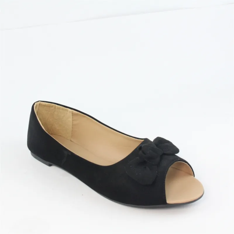 Women's Open toe Flats  Elegant Bow ballet flats Shoes