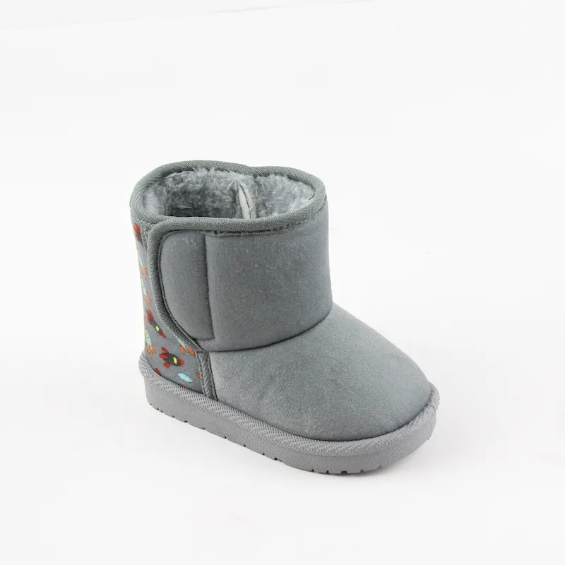 Children's Mini Winter Snow Boots Wide open Calf with Velcro Closure