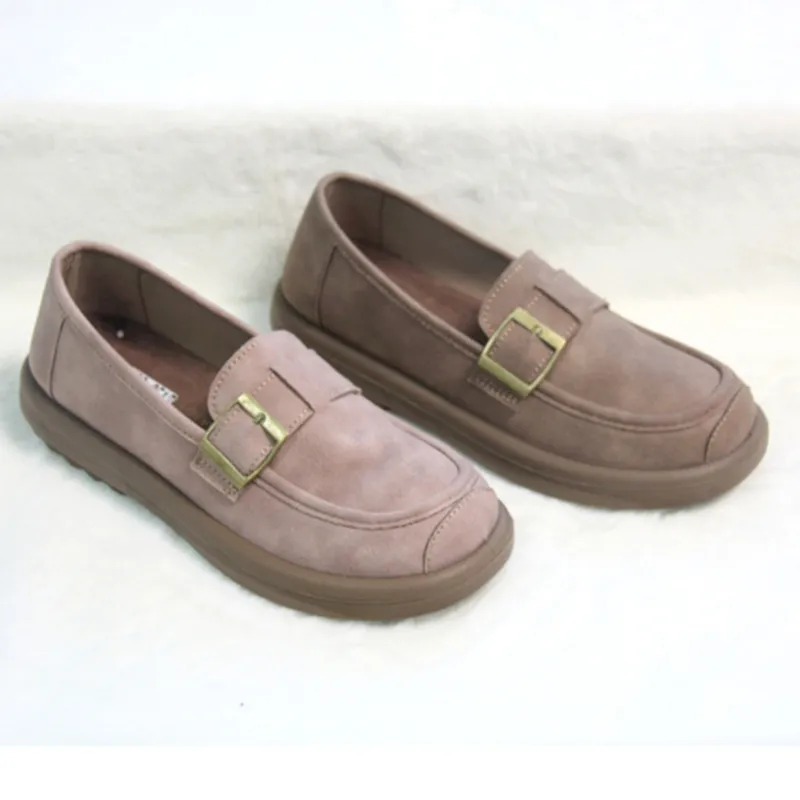 Wholesale Women's Flat Moc Shoes Casual Walking Slip On Loafer Shoes