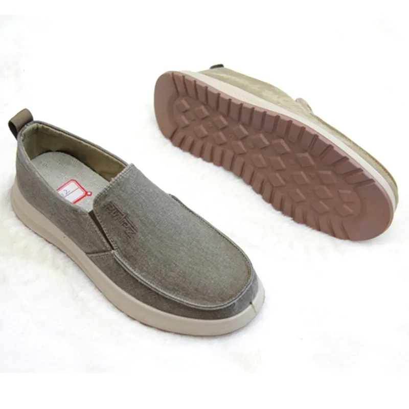 Wholesale Men's Canvas Casual Shoes Slip On Walking Shoes