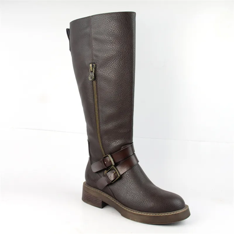 Factory Wholesale Fashion trends Women's Long Boots Zip Up Winter High Calf  Boots